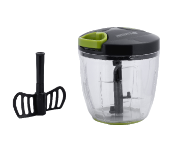 Express Delivery - Royalford RF9785 5 Blade Multi-Purpose Pull Chopper - Black and Green - ID 80135