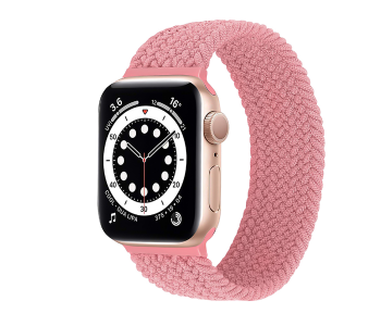 Promate FUSION-44M 42mm Or 44mm Solo Loop Nylon Braided Strap For Apple Watch - Pink in UAE