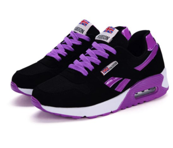 Express Delivery - Light Breathable Mesh Flat Casual EU-35 Lace-up Sneakers for Women - Violet - ID 82612