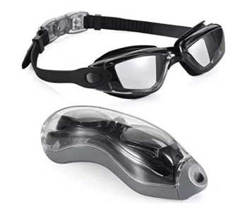 M And J Non Leaking Unisex Swimming Goggles - Black in OMAN