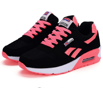 Express Delivery - Light Breathable Mesh Flat Casual EU-36 Lace-up Sneakers for Women - Pink - ID 82616