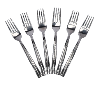 Delcasa DC1946 6 Pieces Stainless Steel Table Fork - Silver in UAE
