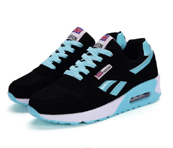 Express Delivery - Light Breathable Mesh Flat Casual EU-36 Lace-up Sneakers for Women - Sky Blue - ID 82615
