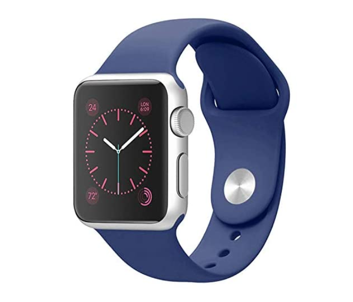 Generic GN-WB437-42-15 Silicone Strap Band For Apple Watch Series - Blue Coblat in UAE
