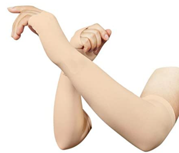 PrimeDay UV Sun Protection Arm Sleeves Ice Cool Arm Cover Sleeves For Men And Women - Cream in OMAN