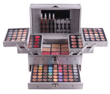 Professional Makeup Aluminium Case Eyeshadow Palette Powder Blush For Lip Multifunctional Cosmetic Tool- Silver in OMAN