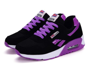 Express Delivery - Light Breathable Mesh Flat Casual EU-36 Lace-up Sneakers for Women - Violet - ID 82617