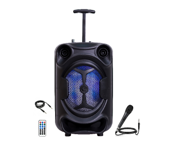 JBK-816 Portable Bluetooth Wireless High Bass Trolley Speaker With Mic (JA176) - Black in OMAN