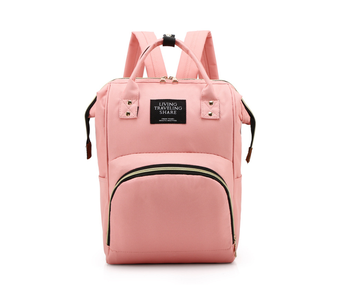 Express Delivery - KidLe 8805 Large Capacity Mother And Baby Backpack Baby Diaper Bag - Pink - ID 80000