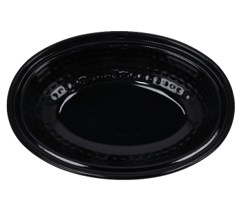 Royalford RF10048 6.5 Inch Melamine Ware Biza Oval Curry Bowl - Black in UAE