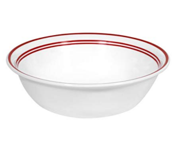 Corelle 1128761 950 Ml Bowl Classic Cafe Red - White in KSA