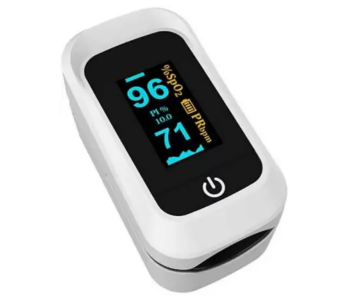 Fingertip Pulse Oximeter With Beep And Alarm - White in KSA