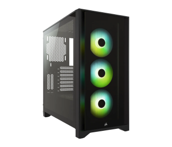 Corsair ICUE 4000X RGB Tempered Glass Mid Tower ATX Case - Black in OMAN