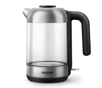 Philips HD9339 2200W Series 5000 Glass Kettle - Black And Silver in UAE