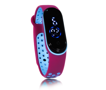 Jongo Perfect OK Dot Strap Band LED Watch - Purple And Blue in UAE