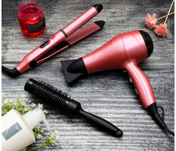 Geepas GHF86054 4 In 1 2000Watts Hair Dressing Set - Pink in KSA