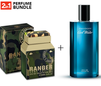 Emper N13847476A Ranger Army Edition EDT 100 Ml For Men + Davidoff Cool Water EDT 75ml For Men in OMAN