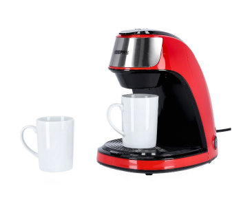 Geepas GCM41508 2 Cups Coffee Maker With Nylon Filter - Red in KSA