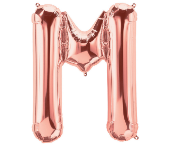 Party Time M-G-803409 Letter M 16 Inch Foil Balloon - Rose Gold in UAE