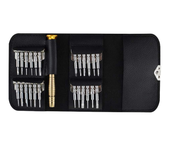 Express Delivery - 25 Pieces Precision Screwdriver Repair Tool Kit for Computer Horologe - Black - ID 83683