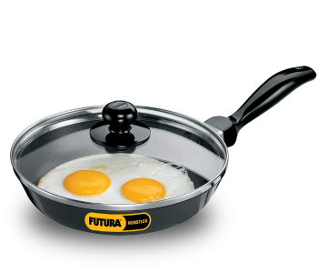 Hawkins Futura HW8003300 26cm Non Stick Frying Pan With Glass Lid - Black in KSA