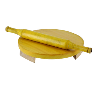 Delcasa DC1872 10Inch Chappathi Table With Belan - Yellow in UAE