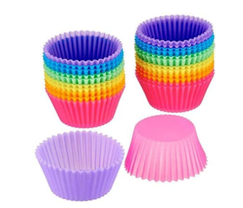 12 Piece Round Shape Silicone Muffin Cupcake Mould in OMAN