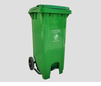 Express Delivery - Trash 120 Litre Garbage Bin with 2 Wheels - Green - ID 84299