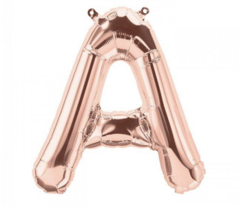 Party Time A-G-803409 Letter A 16 Inch Foil Balloon- Rose Gold in OMAN