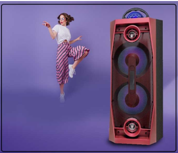 Retro Portable Bluetooh Speaker With Magic Lamp - Red in KSA