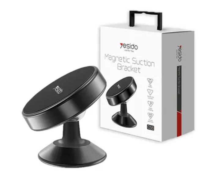 Express Delivery - Yesido C56 Magnetic Suction Bracket Car Phone Holder - Black - ID 86782