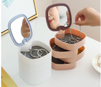 360 Degree Rotating Desktop Storage Jewelry Box in OMAN