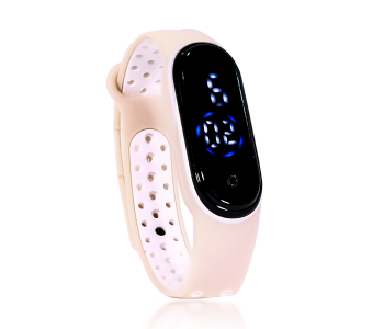 Jongo Perfect OK Dot Strap Band LED Watch - Biege And White in UAE