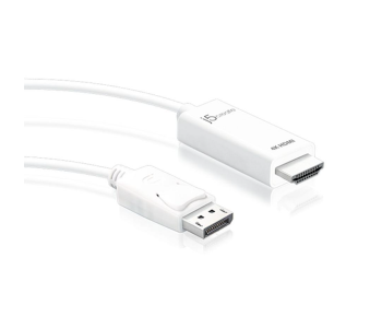 J5 Create JDC158 Display Port To 4k HDMI Cable - White in OMAN