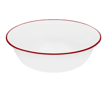 Corelle 1129304 1.9 Litre Serving Bowl Classic Cafe Red - White in KSA