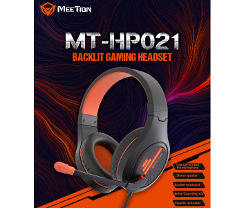 Express Delivery - Meetion MT-HP021 Lightweight Stereo Backlit Gaming Headset - ID 89678