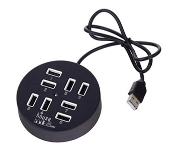Portable 8Port USB Hub - Black in OMAN