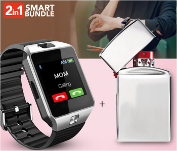Zippo The Original PH Eau De Toilette Tester For Men - 100ml + Smart Watch Rubber Strap With Sim Slot DZ-09 - Black in OMAN