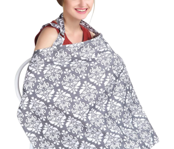 Express Delivery - Cotton Classy Breastfeeding  Nursing Cover Blue And White - ID 90249