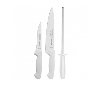 Tramontina 24499812 Set Of 3 Pieces Premium Stainless Steel Cutlery Knife -White in KSA