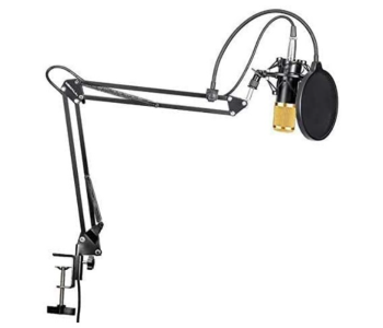 Condenser Microphone With Live Sound Card Suspension Microphone Kit in UAE