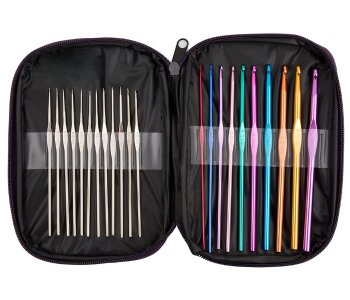 22 Pieces Crochet Hooks Set, Betybedy Aluminum Handle Knitting Needles And Multicolor Crochet Needles For Yarn Craft in OMAN