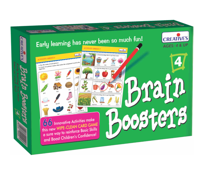 Express Delivery - JMsouq Creative Educational CE01030 Brain Boosters 4 Educational Game for Kids - ID 92073