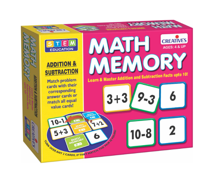 Express Delivery - JMsouq Creative Educational CE00243 Math Memory Addition Subtraction Educational Game for Kids - ID 92429
