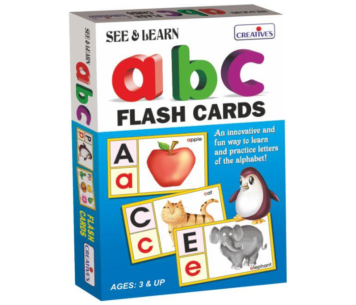 Express Delivery - JMsouq Creative Educational CE00504 See and Learn Alphabet Flash Cards Educational Game for Kids - ID 92456