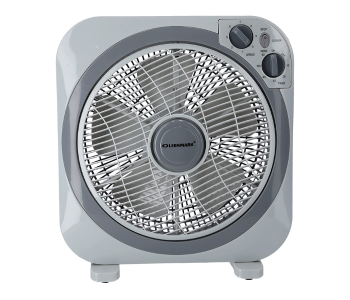 Olsenmark OMF1723 12-inch 2 Speed Box Fan - White&Grey in OMAN