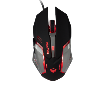 Express Delivery - Meetion M915 USB Corded Entry Level Backlit Gamer Mouse - Black - ID 91668