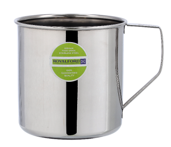 Express Delivery - Royalford RF10147 11cm Stainless Steel Rainbow Mug - Silver - ID 93100