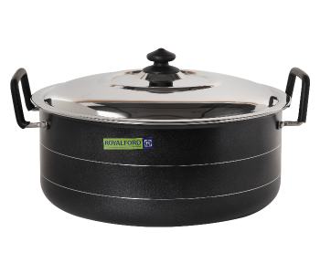 Express Delivery - Royalford RF10008 36cm Non Stick Biriyani Pot with Stainless Steel Lid - Black - ID 93076