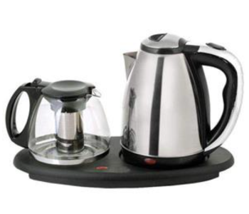 Lucky JL-2000 Tea Maker Stainless Steel Kettle With Glass Jar - Silver in UAE